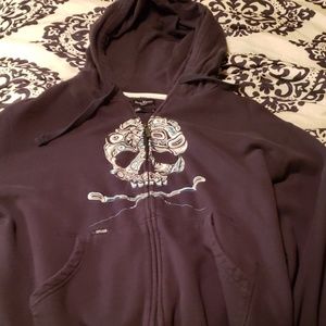 EUC black zip up hoodie
